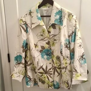 Ingenuity lined cotton snap jacket size 22W